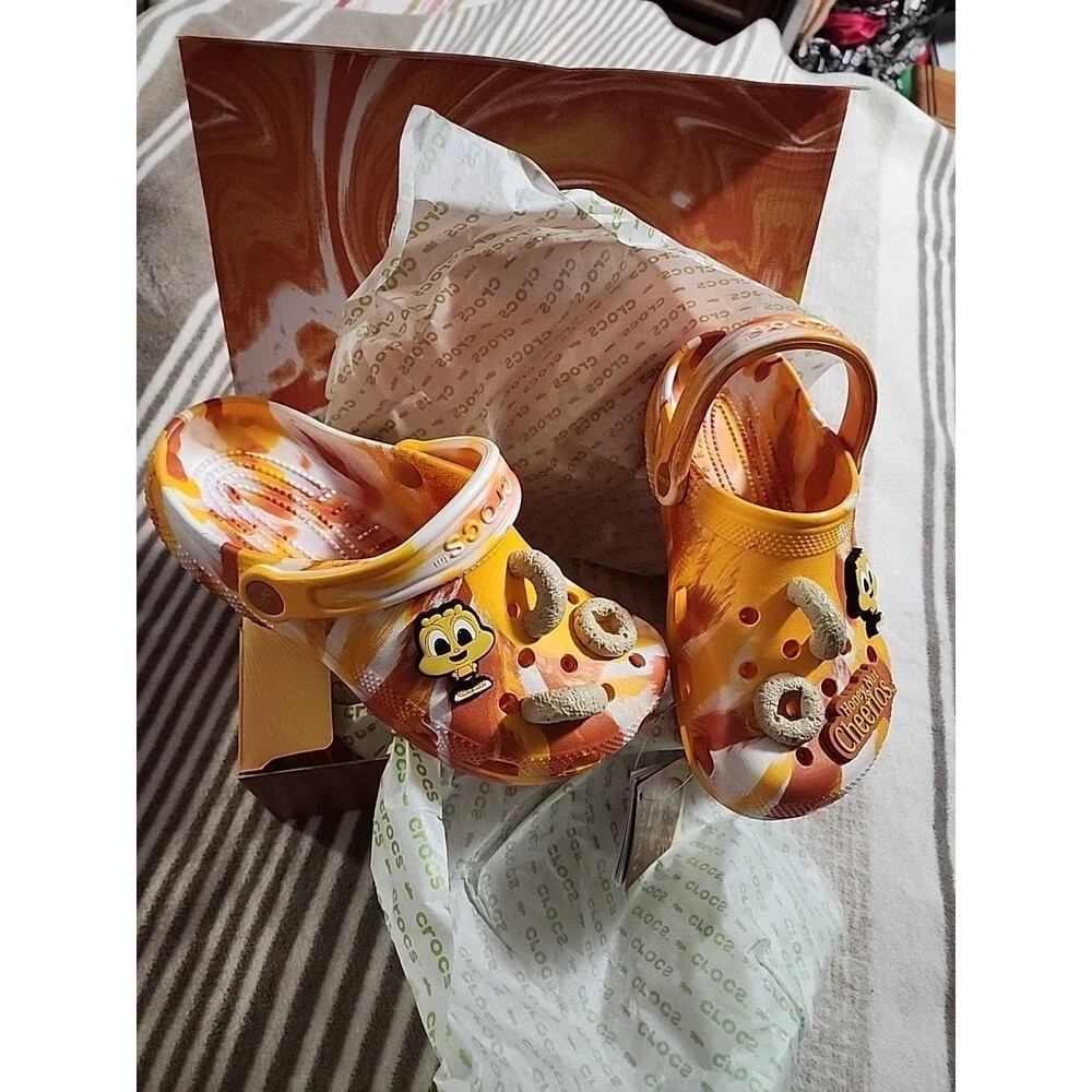 Honey Nut Cheerios Crocs Brand New Kids Size J4 NIB